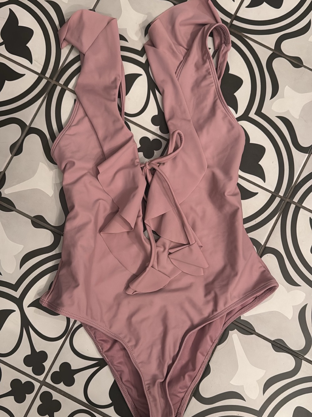 Ruffle Front One Piece Swimsuit